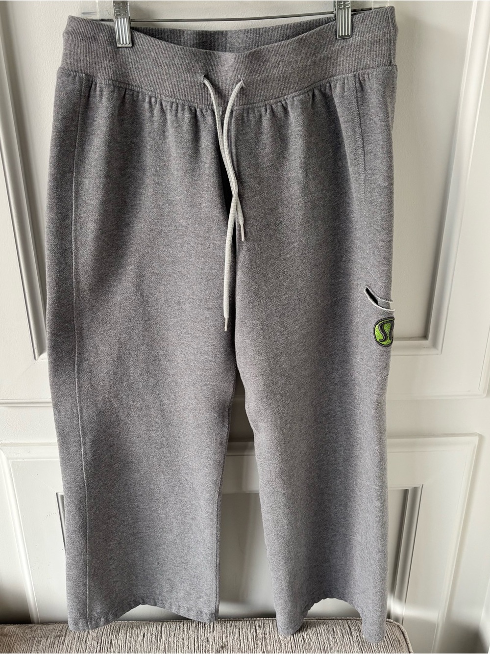 Vintage Lululemon Y2K Thick Fleece Wide Leg Sweatpants Gray Size 12
